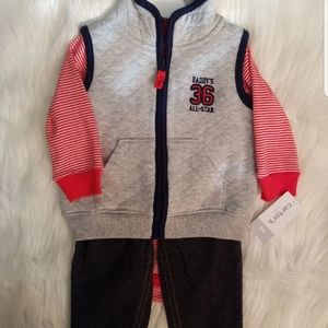 New Carter's 9M Boys 3 piece jeans outfit